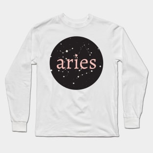 Aries Zodiac Star Circle Long Sleeve T-Shirt